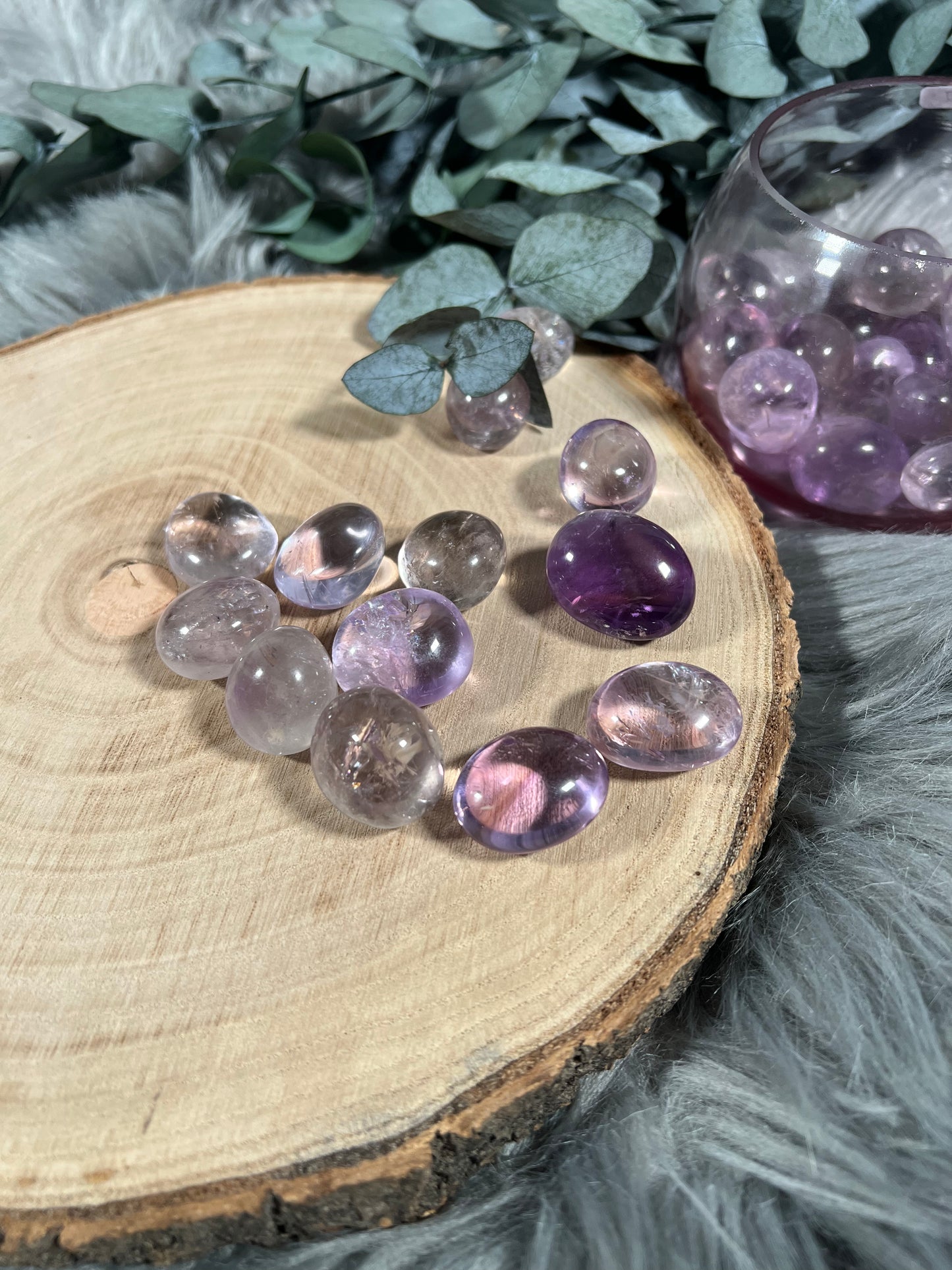 Amethyst hell Trommelstein