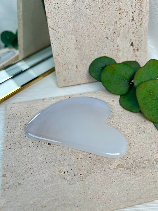 Blauer Calcedon Gua Sha